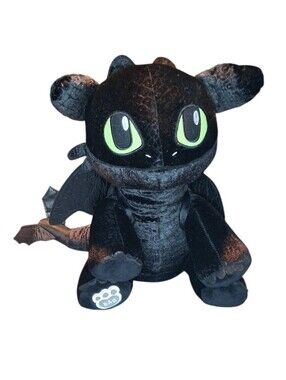 Build A Bear Dragon Toothless Black Plush Night Fury Stuffed Animal Toy BAB